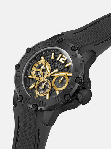 Guess Herren Armbanduhr Multifunktionsuhr Contender schwarz GW0640G2